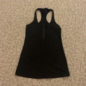 Black racer back tank top